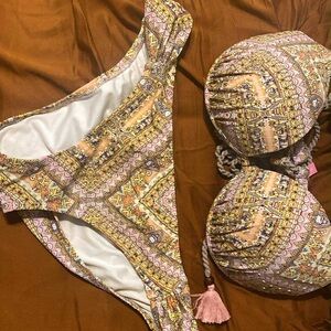 Victoria's Secret Multicolor Patterned Bikini